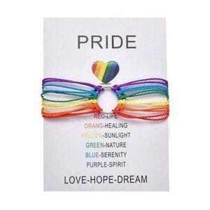 🌈Rainbow Color String Gay Pride Bracelet LGBTQI